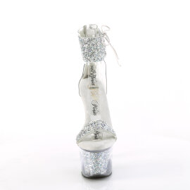 Pleaser SKY-327RSI Platform Sandalettes Rhinestones...