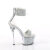 Pleaser SKY-327RSI Platform Sandalettes Rhinestones Silver EU-35 / US-5