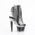 Pleaser SPECTATOR-1017RSF Platform Sandalettes Clear Rhinestones Black EU-37 / US-7