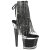Pleaser SPECTATOR-1017RSF Platform Sandalettes Clear Rhinestones Black EU-38 / US-8