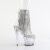 Pleaser SPECTATOR-1017RSF Platform Sandalettes Clear Rhinestones Silver EU-36 / US-6