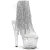 Pleaser SPECTATOR-1017RSF Platform Sandalettes Clear Rhinestones Silver EU-37 / US-7