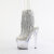 Pleaser SPECTATOR-1017RSF Platform Sandalettes Clear Rhinestones Silver EU-38 / US-8