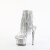 Pleaser SPECTATOR-1017RSF Platform Sandalettes Chrome Clear Rhinestones Silver EU-36 / US-6