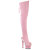 Pleaser SPECTATOR-3030 Platform Overknee Boots Faux Leather Clear Pink EU-37 / US-7