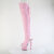 Pleaser SPECTATOR-3030 Platform Overknee Boots Faux Leather Clear Pink EU-37 / US-7