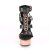 Pleaser DELIGHT-658 Black Faux Leather/Rose Gold Chrome EU-35 / US-5