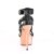 Pleaser DELIGHT-658 Black Faux Leather/Rose Gold Chrome EU-35 / US-5