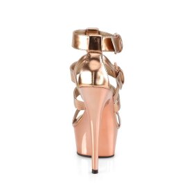 Pleaser DELIGHT-658 Rose Gold Metallic PU/Rose Gold Chrome EU-36 / US-6