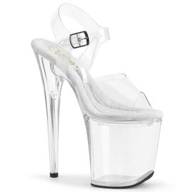 Pleaser TREASURE-808FLA Platform Sandalettes Clear EU-35...