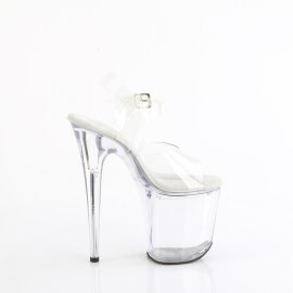 Pleaser TREASURE-808FLA Platform Sandalettes Clear EU-37 / US-7