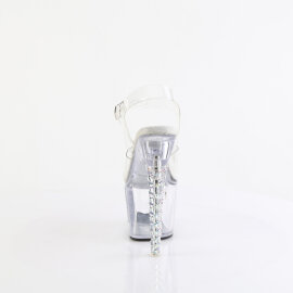 Pleaser UNICORN-708TGRS Platform Sandalettes Clear Rhinestones Transparent EU-35 / US-5