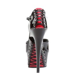 Pleaser DELIGHT-660FH Black-Red Patent/Black EU-37 / US-7