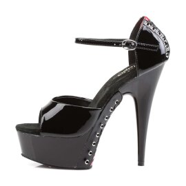 Pleaser DELIGHT-660FH Black-Red Patent/Black EU-39 / US-9