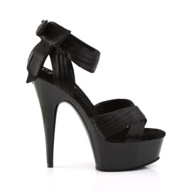 Pleaser DELIGHT-668 Black Satin/Black EU-36 / US-6