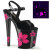 Pleaser XTREME-809HB Platform Sandalettes Patent Neon Black EU-38 / US-8