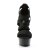 Pleaser DELIGHT-669 Black Elastic Band-Faux Leather/Black EU-35 / US-5