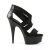 Pleaser DELIGHT-669 Black Elastic Band-Faux Leather/Black EU-35 / US-5