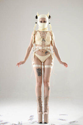 Naughty Thoughts Thong Sinner Vinyl Cream