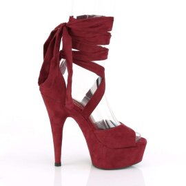 Pleaser DELIGHT-679 Burgundy Faux Suede/Burgundy Faux Suede EU-35 / US-5