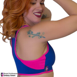 PoleFit Top Retro Sport S Blue / Hot Pink