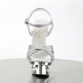 Pleaser ECLIPSE-619G Silver Multi Glitter/Silver Chrome...