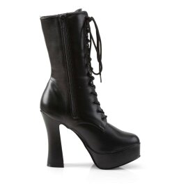 Pleaser ELECTRA-1020 Black Faux Leather/Black Matte EU-40 / US-10