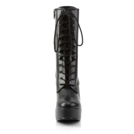 Pleaser ELECTRA-1020 Black Faux Leather/Black Matte EU-37...