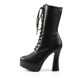 Pleaser ELECTRA-1020 Black Faux Leather/Black Matte EU-37 / US-7