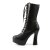 Pleaser ELECTRA-1020 Black Faux Leather/Black Matte EU-39 / US-9