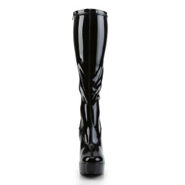 Pleaser ELECTRA-2000Z Black Stretch Patent EU-38 / US-8