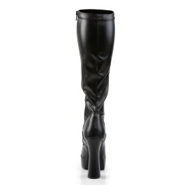 Pleaser ELECTRA-2000Z Black Stretch Faux Leather EU-42 / US-12