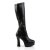 Pleaser ELECTRA-2000Z Black Stretch Faux Leather EU-42 / US-12
