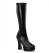 Pleaser ELECTRA-2000Z Black Stretch Faux Leather EU-37 / US-7