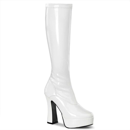 Pleaser ELECTRA-2000Z White Stretch Patent EU-39 / US-9