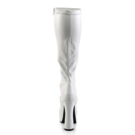 Pleaser ELECTRA-2000Z White Stretch Faux Leather EU-36 / US-6