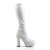 Pleaser ELECTRA-2000Z White Stretch Faux Leather EU-36 / US-6
