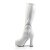 Pleaser ELECTRA-2000Z White Stretch Faux Leather EU-38 / US-8