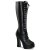 Pleaser ELECTRA-2020 Black Faux Leather EU-41 / US-11