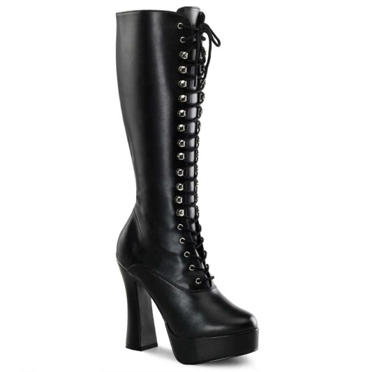 Pleaser ELECTRA-2020 Black Faux Leather EU-42 / US-12