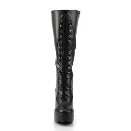 Pleaser ELECTRA-2020 Black Faux Leather EU-37 / US-7