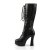 Pleaser ELECTRA-2020 Black Faux Leather EU-39 / US-9