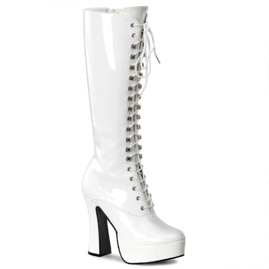 Pleaser ELECTRA-2020 White Patent EU-42 / US-12