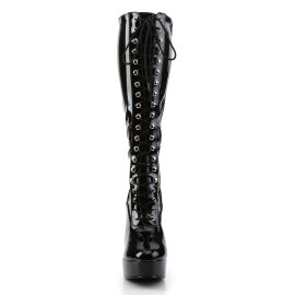 Pleaser ELECTRA-2023 Black Stretch Patent EU-37 / US-7