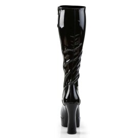 Pleaser ELECTRA-2023 Black Stretch Patent EU-37 / US-7