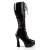 Pleaser ELECTRA-2023 Black Stretch Patent EU-37 / US-7