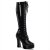 Pleaser ELECTRA-2023 Black Stretch Patent EU-39 / US-9