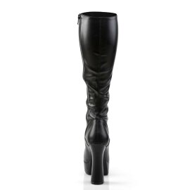 Pleaser ELECTRA-2023 Black Stretch Faux Leather EU-37 / US-7