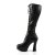 Pleaser ELECTRA-2023 Black Stretch Faux Leather EU-37 / US-7