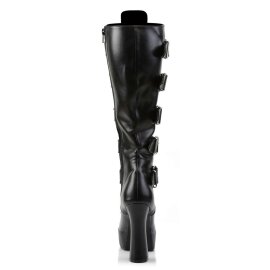 Pleaser ELECTRA-2042 Black Faux Leather EU-42 / US-12